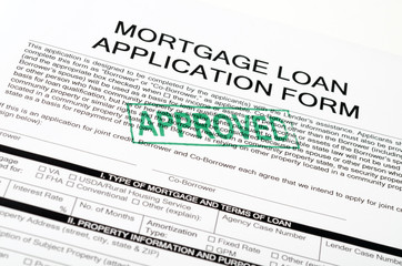 Obraz premium Mortgage loan application form