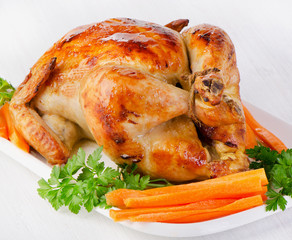 Roasted chicken with fresh herbs