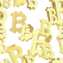 Seamless background made of bitcoin signs