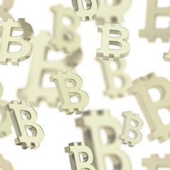 Seamless background made of bitcoin signs