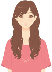 ロングヘアの女性