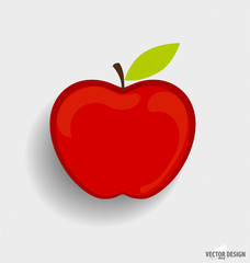 Red apple. Vector illustration