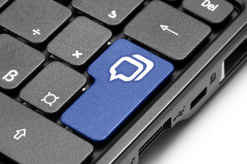 Comments. Blue hot key on computer keyboard.
