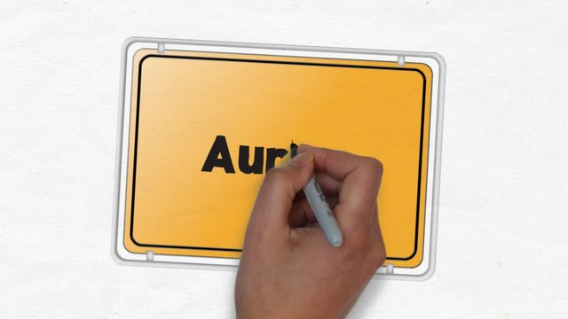 Aurich Ortseingangsschild Ortsschild Ortseingang Stadt