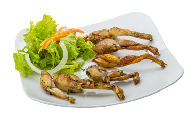Grilled frog legs