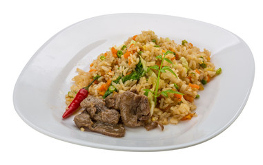 Fried rice with beef