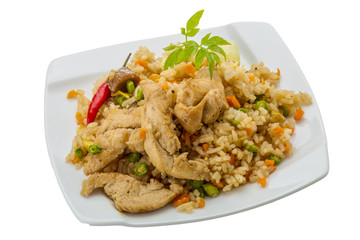 Fried rice with chicken