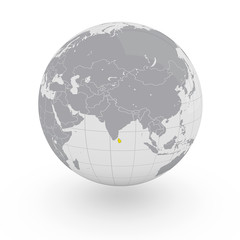 Mappamondo Asia Sri Lanka