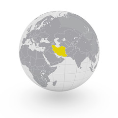 Mappamondo Asia Iran