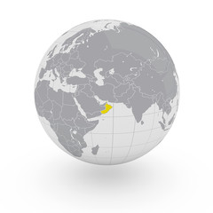 Obraz premium Mappamondo Asia Oman
