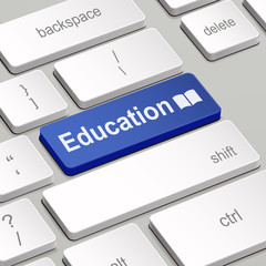 message on keyboard enter key, for education concepts