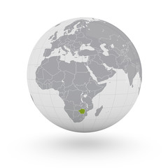 Mappamondo Africa Zimbabwe