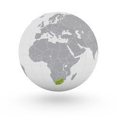 Mappamondo Africa Sudafrica