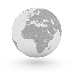 Mappamondo Africa Congo