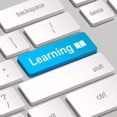 Fototapeta premium learning concept with computer keyboard