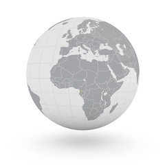 Mappamondo Africa Guinea Equatoriale