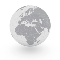 Mappamondo Europa Macedonia
