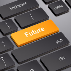 Fototapeta premium future time concept with computer keyboard