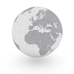 Mappamondo Europa Svizzera