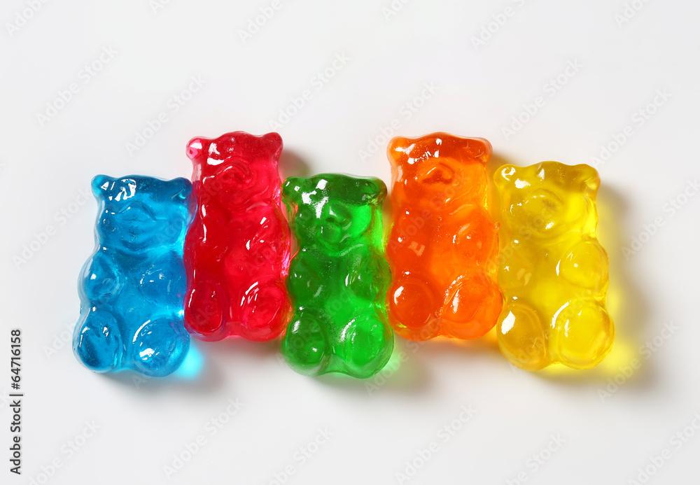 Sticker gummy bears