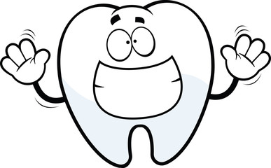 Grinning Cartoon Tooth
