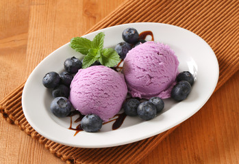 Blueberry ice cream