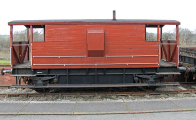 Obraz premium A Vintage Guards Van from a British Freight Train.