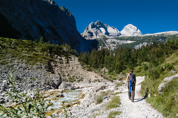 Fototapeta premium Wandern in den Bergen