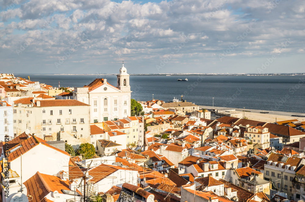 Poster Alfama in Lisbon, Portugal