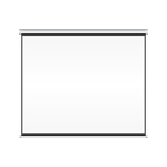 Blank projection screen vector on isolated white background