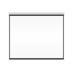 Fototapeta premium Blank projection screen vector on isolated white background