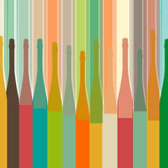 colorful bottle on background
