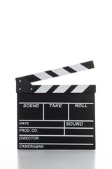 映画撮影用のカチンコ