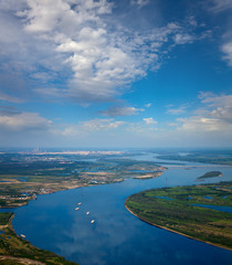 Fototapeta premium Large river in summer