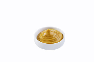 mustard on a white background