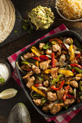 Homemade Chicken Fajitas with Vegetables