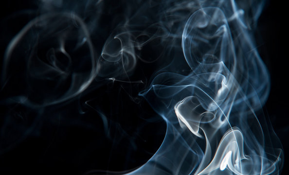 Abstract smoke isolated on black