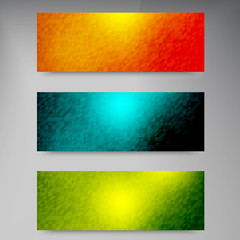 Vector banners and squares. Color set