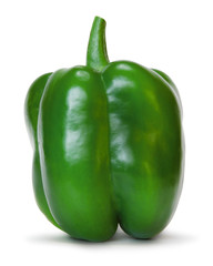 Obraz na płótnie Canvas green bell pepper isolated