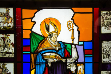 Detail of stained glass window