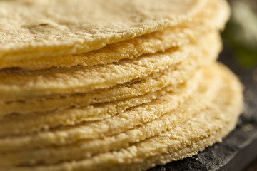 Stack of Homemade Corn Tortillas