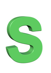 Naklejka premium yeşil renkli s