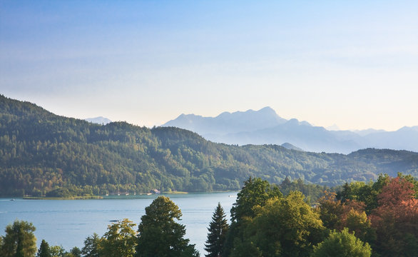Lake Worthersee. Austria