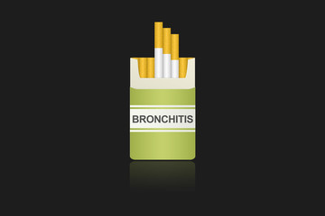 Zigarrettenschachtel Bronchitis