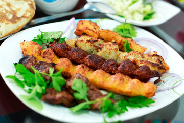 Afghan kebab whith parsley