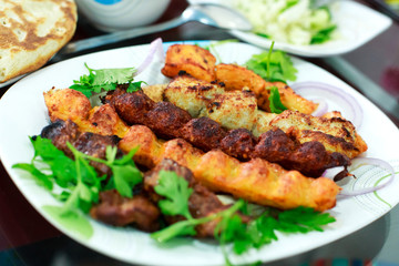 Fototapeta premium Afghan kebab whith parsley