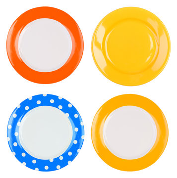 Plates isolated on white background