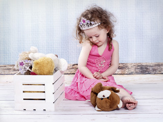 Little girl with diadem