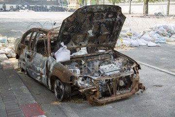 Ausgebranntes Auto