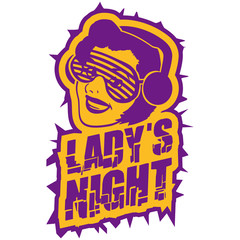 Party Design Musik Ladys Night